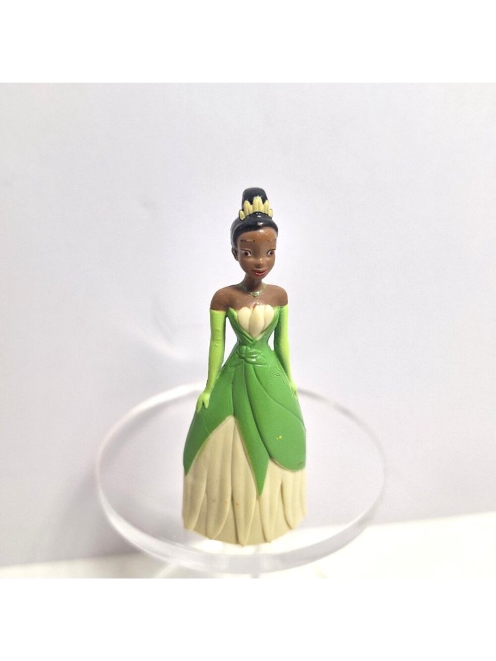 Disney Princess Tiana 2.75" Figure Green Dress Cake Topper Plastic - Picture 5 of 8